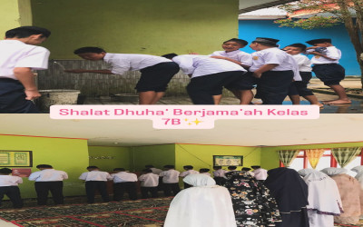 Kegiatan Shalat Dhuha' Berjama'ah Siswa-Siswi SMPN 2 Kepahiang
